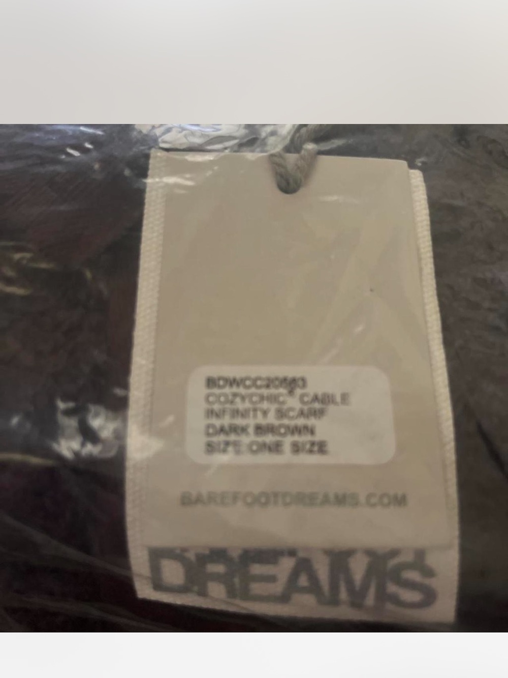 Barefoot Dreams Dark brown infinity scarf - Picture 2 of 3